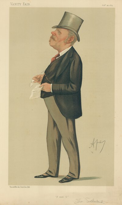 Mr. Thomas Sutherland, P und O, 22. Oktober 1887, Vanity Fair Karikatur von Carlo Pellegrini